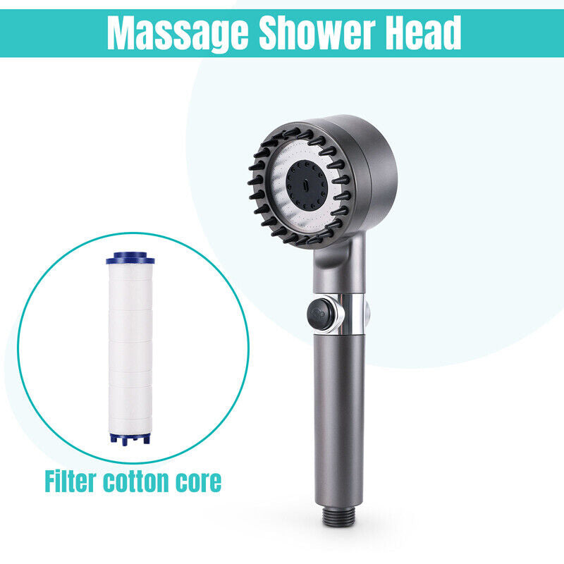 Filtered Shower Head with Handheld, High Pressure Water Flow and Multiple Spray