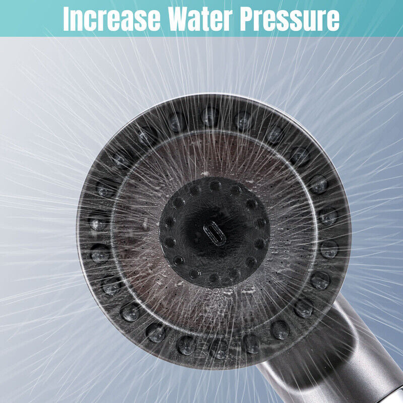 Filtered Shower Head with Handheld, High Pressure Water Flow and Multiple Spray