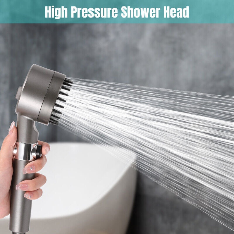 Filtered Shower Head with Handheld, High Pressure Water Flow and Multiple Spray