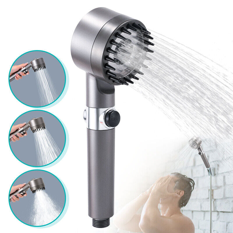 Filtered Shower Head with Handheld, High Pressure Water Flow and Multiple Spray