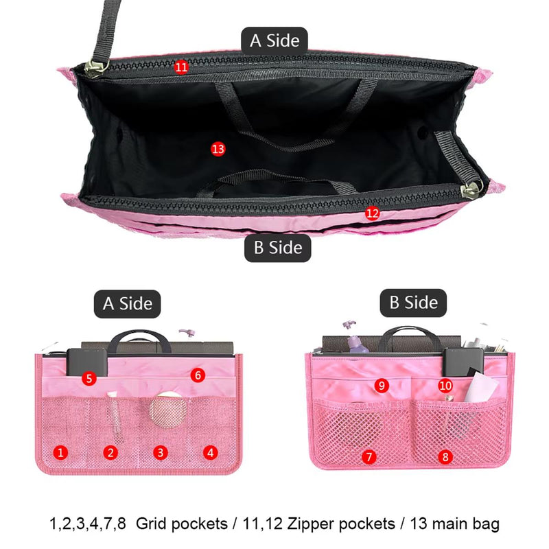 Women Cosmetic Storage Bag Large Capacity Portable Insert Organizer Nylon Multifunctional Makeup Toiletries Classification Bag willkey