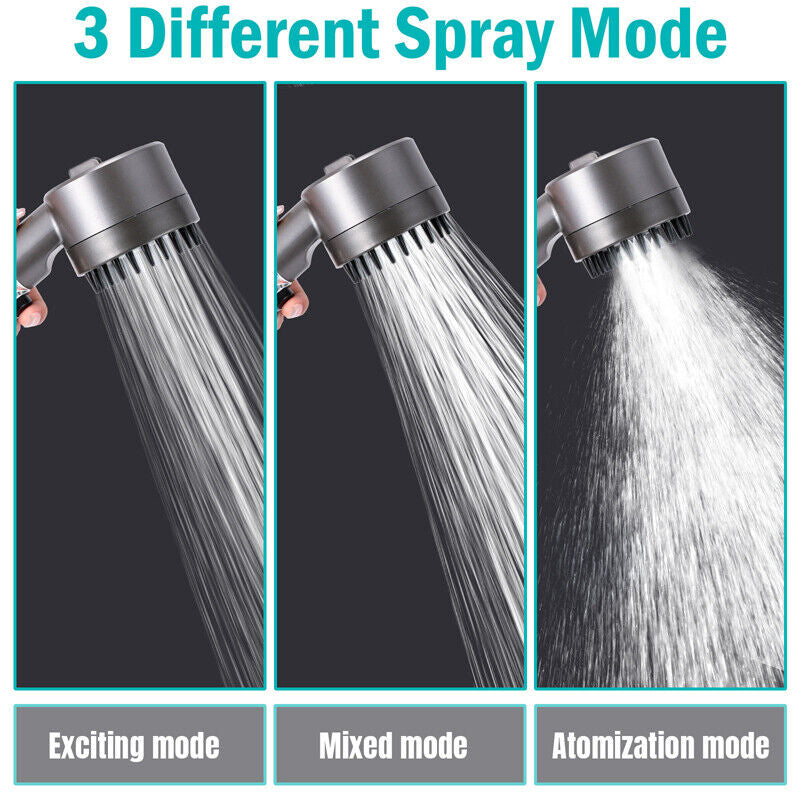 Filtered Shower Head with Handheld, High Pressure Water Flow and Multiple Spray