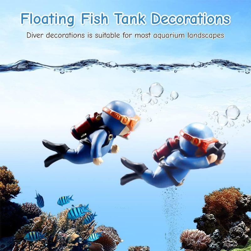 Floating Aquarium Divers Cartoon - 5 Pieces