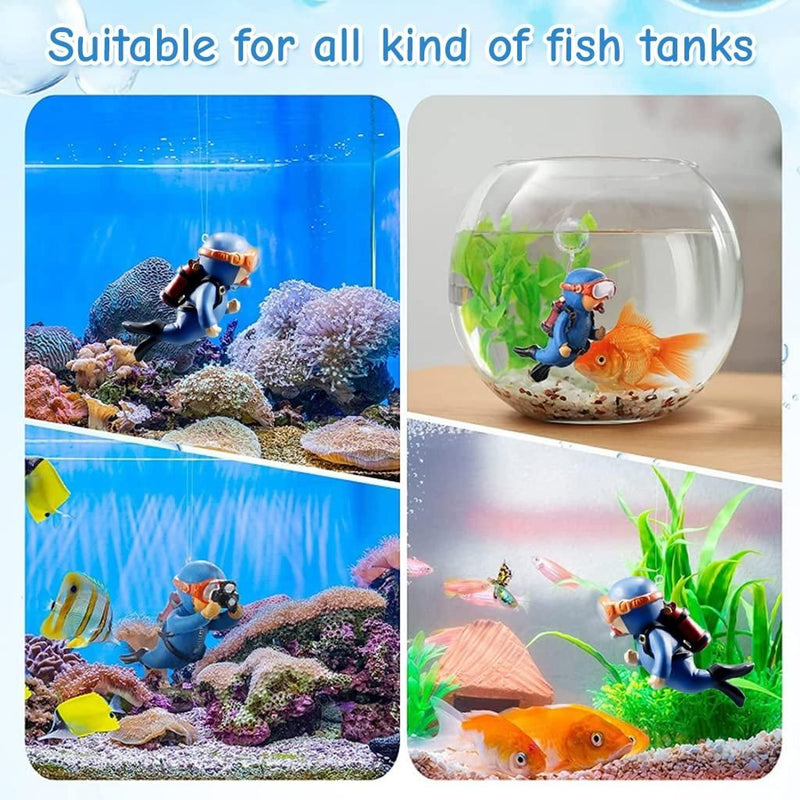 Floating Aquarium Divers Cartoon - 5 Pieces