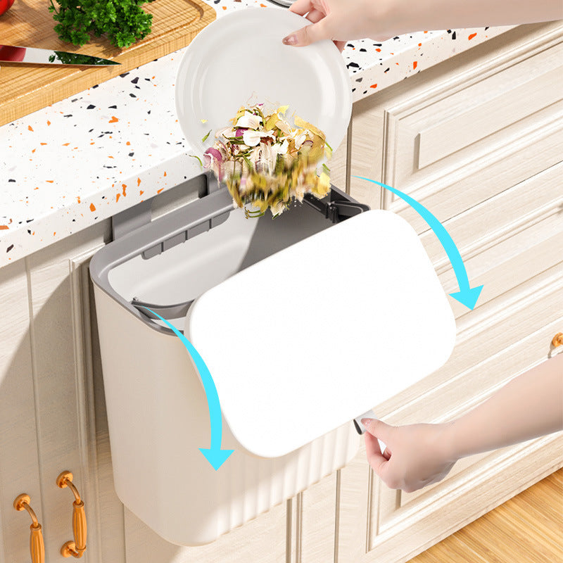 Domestic Hanging Kitchen Waste Bin With Lid