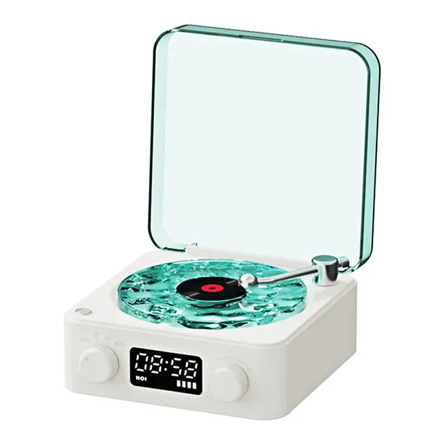 Retro Vinyl Bluetooth Turntable Speaker With RGB Projection Lights