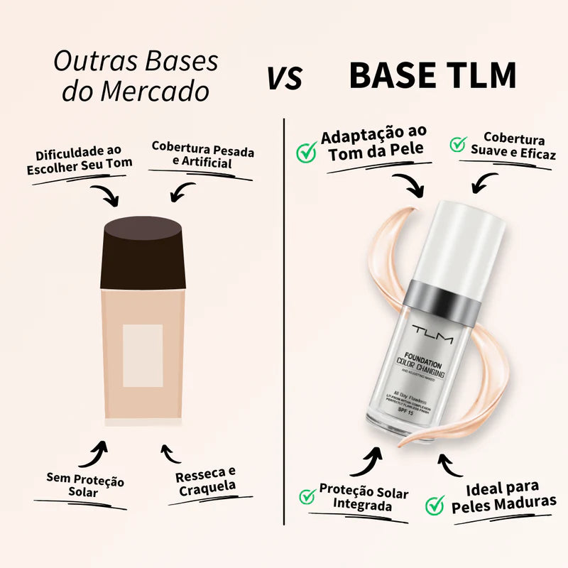 Base TLM 4 em 1 | Cobertura Perfeita e Ajuste Personalizado ao Seu Tom