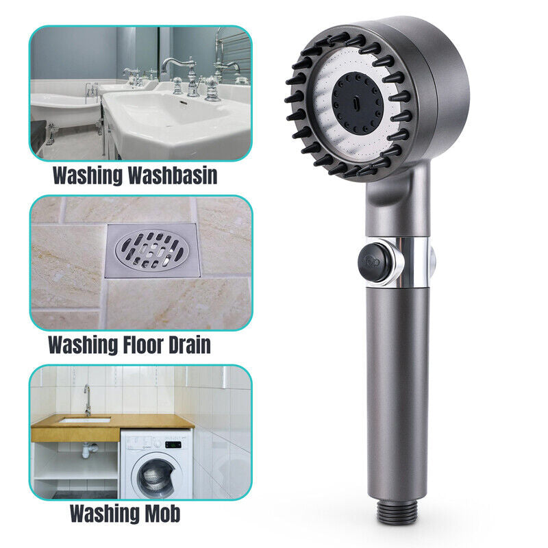 Filtered Shower Head with Handheld, High Pressure Water Flow and Multiple Spray