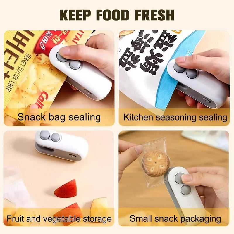 3-in-1 Mini USB Rechargeable Sealing Machine