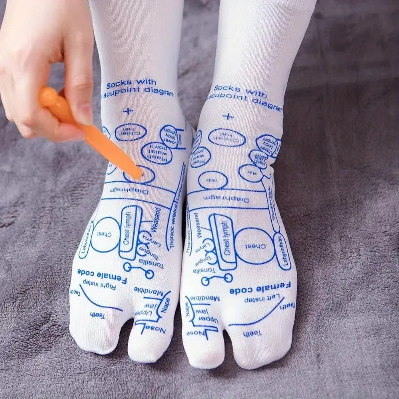 Foot Reflexology Socks with Massage Stick